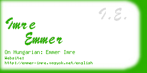 imre emmer business card